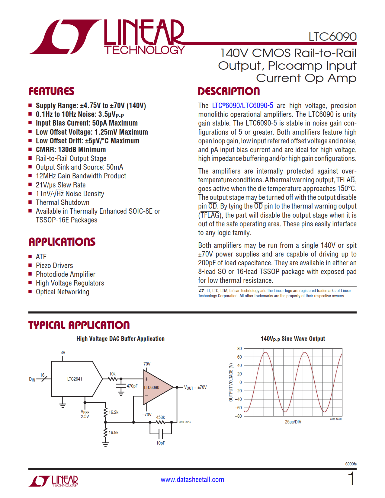 LTC6090 Datasheet