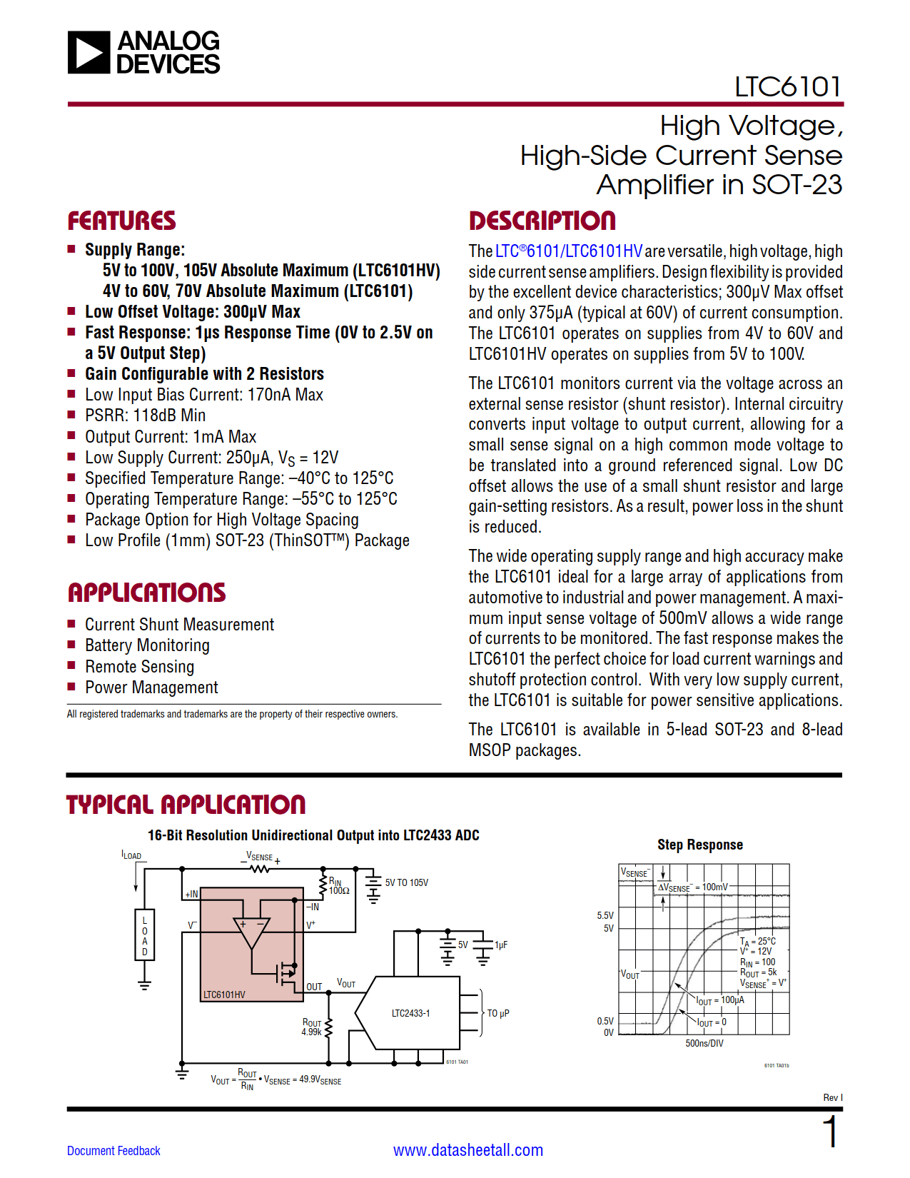 LTC6101 Datasheet