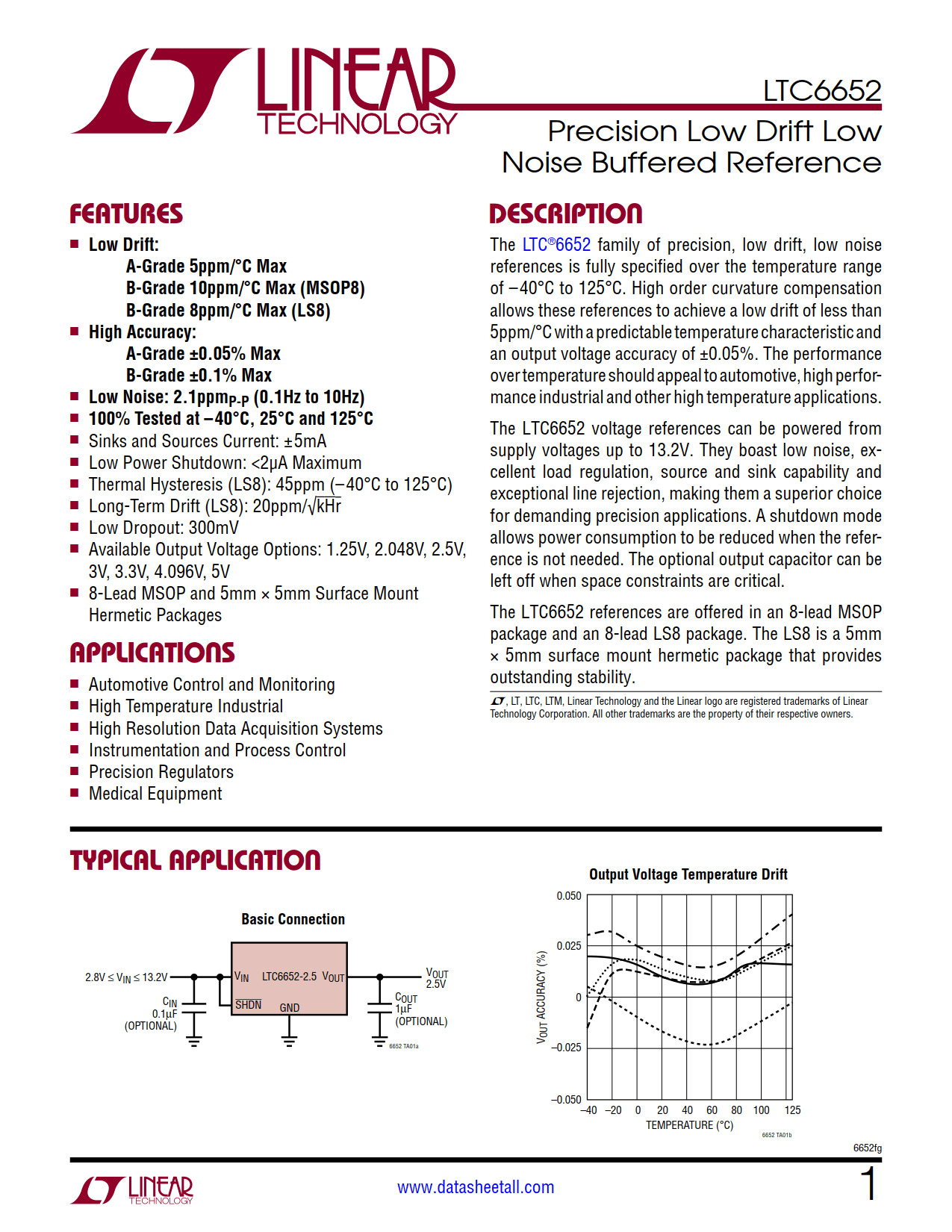 LTC6652 Datasheet