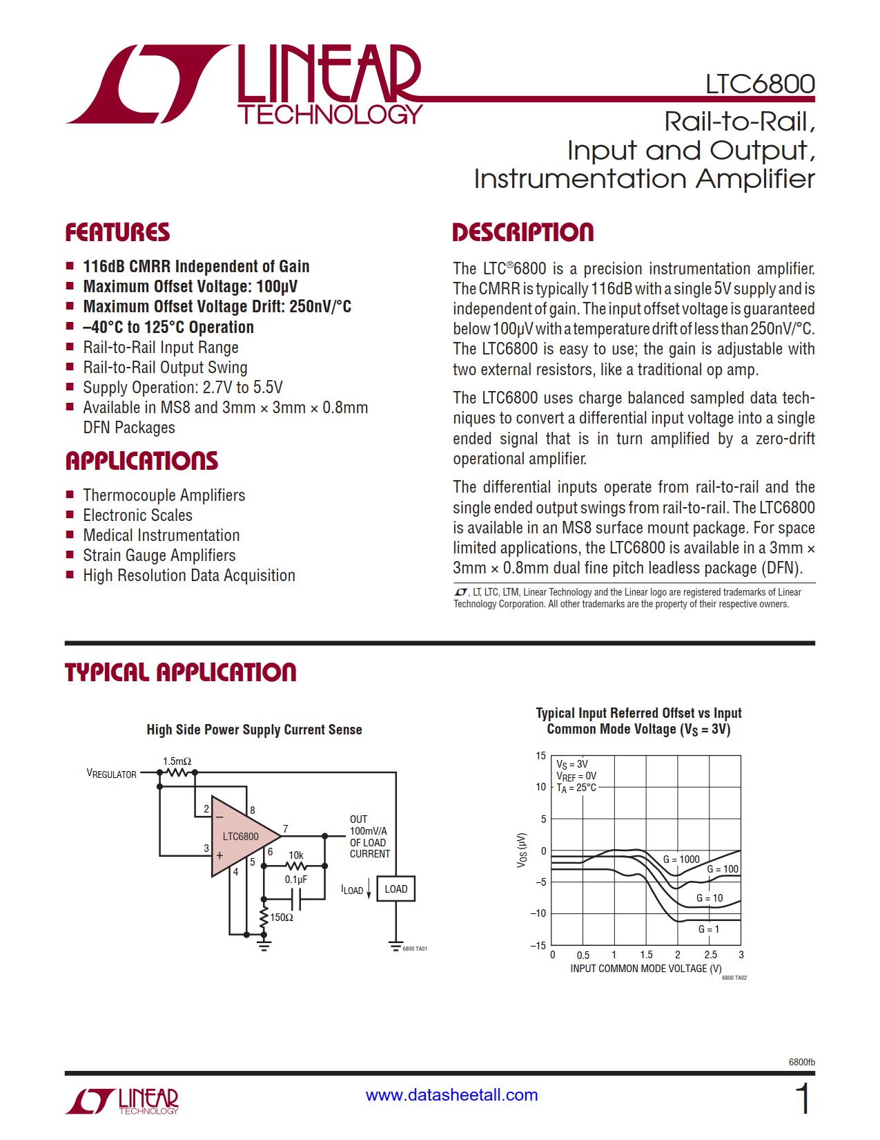 LTC6800 Datasheet