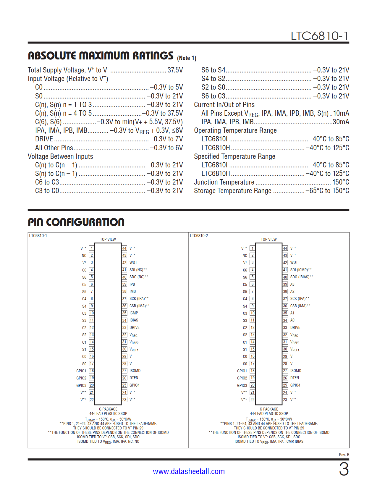 LTC6810-1 Datasheet Page 3