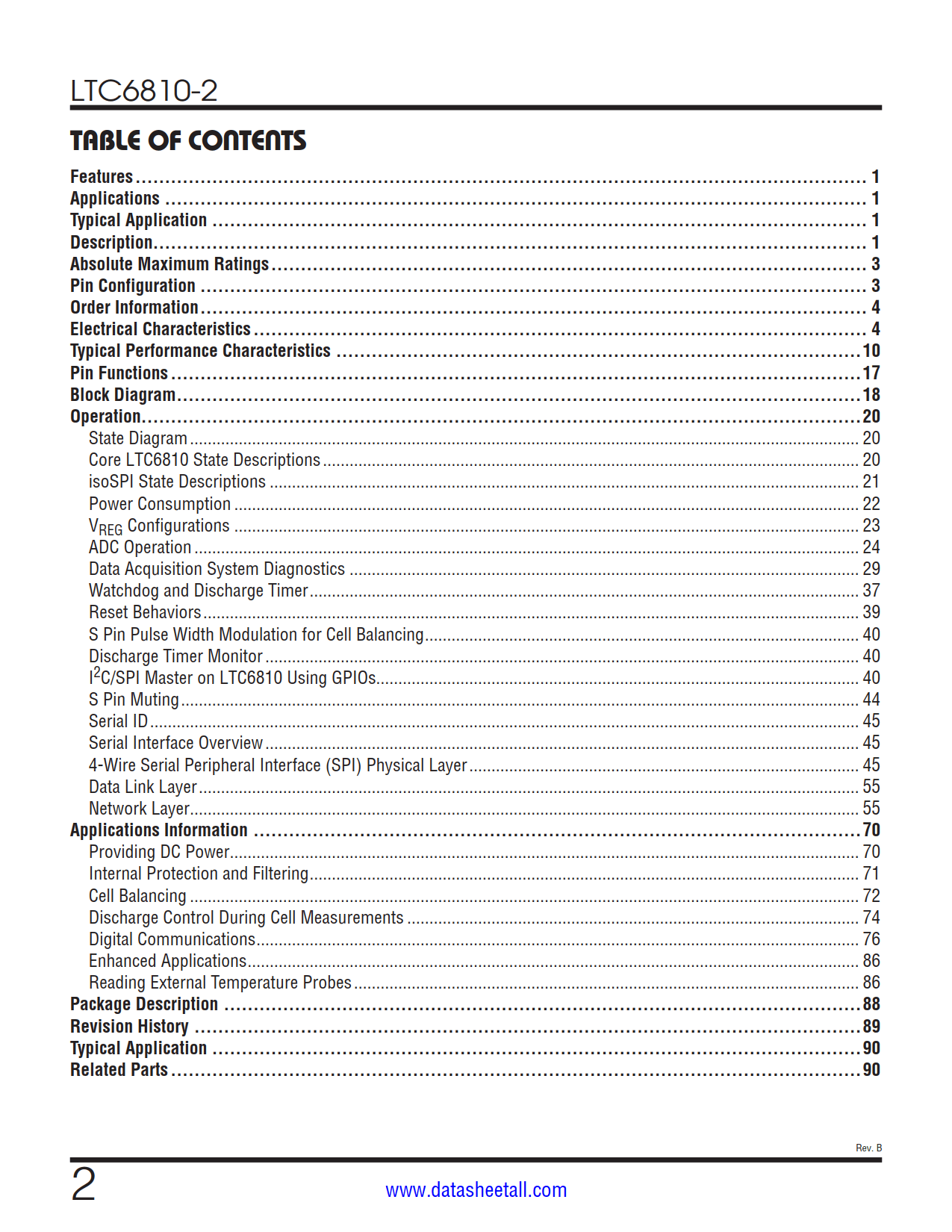 LTC6810-2 Datasheet Page 2