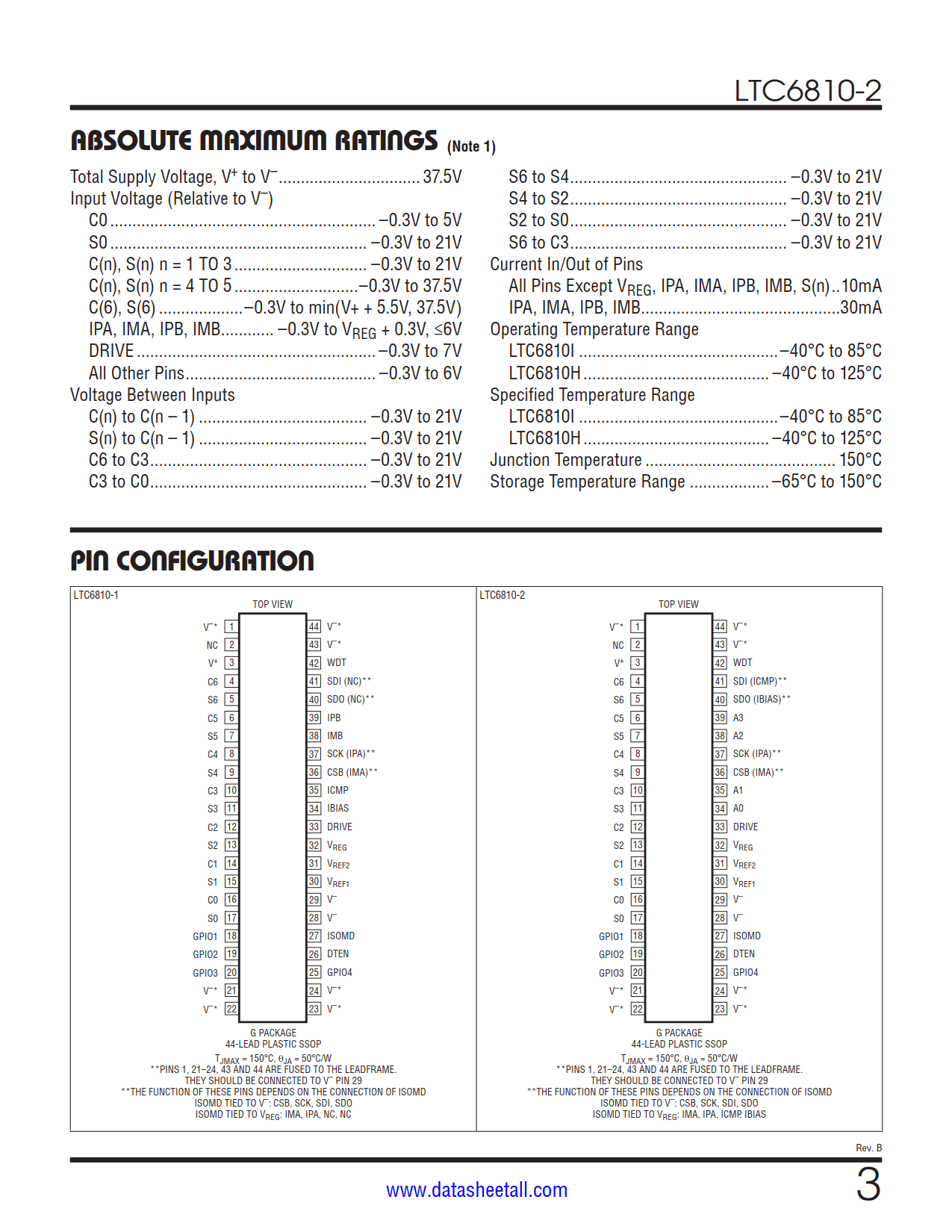 LTC6810-2 Datasheet Page 3