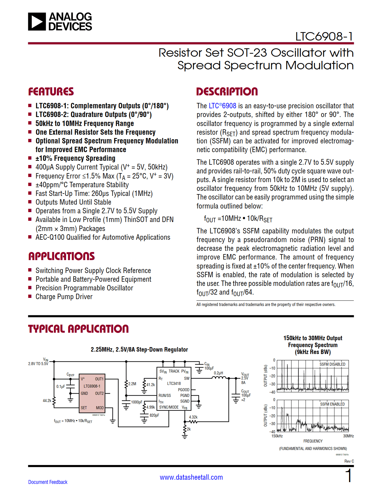 LTC6908-1 Datasheet