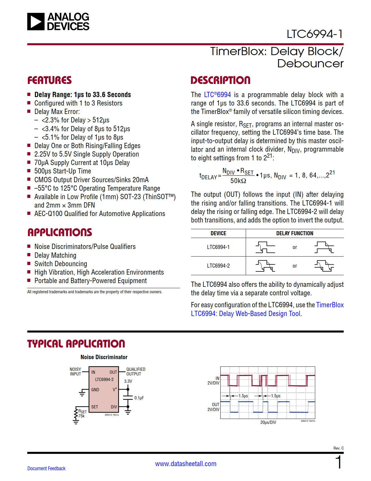 LTC6994-1 Datasheet