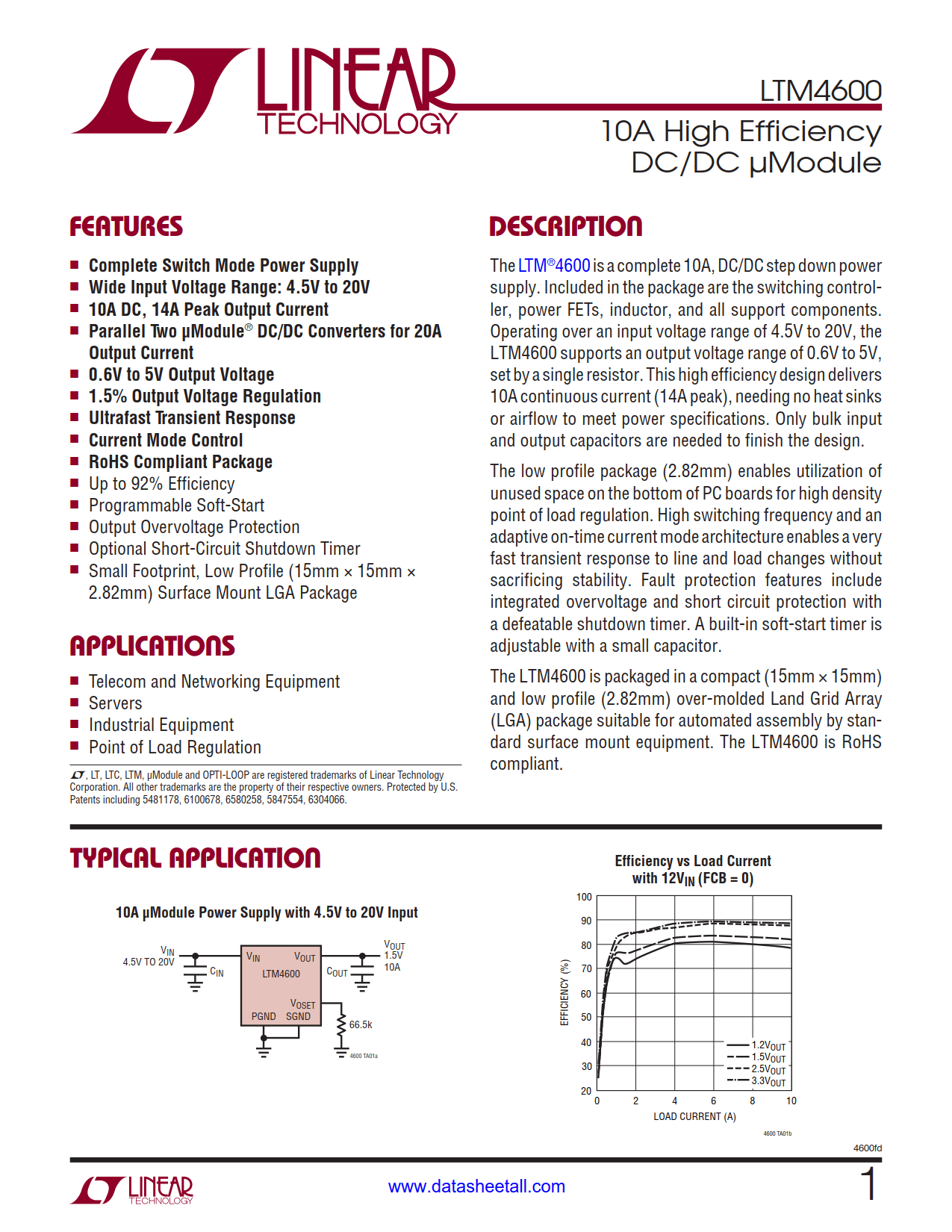 LTM4600 Datasheet