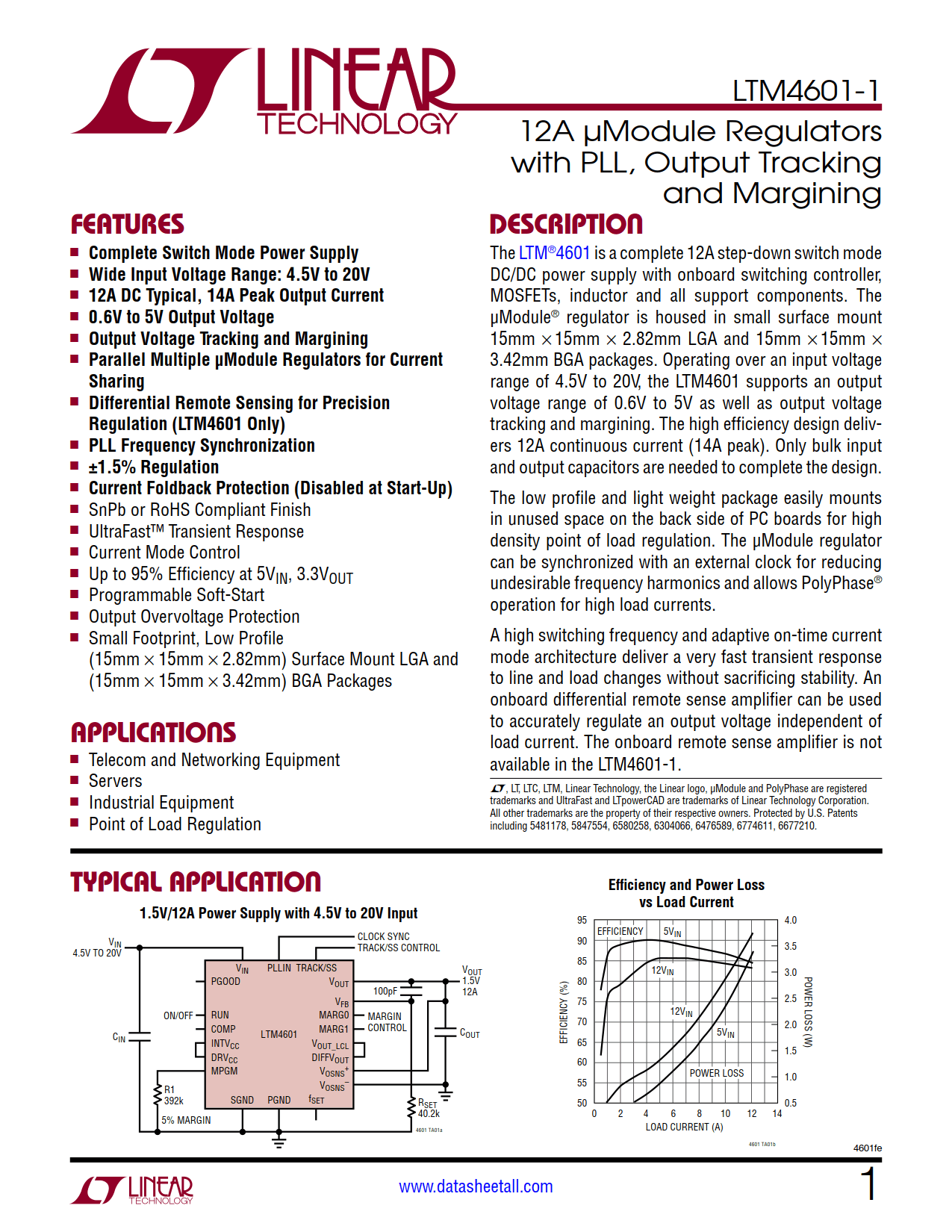 LTM4601-1 Datasheet