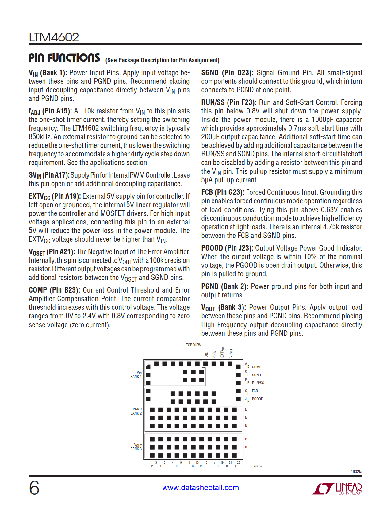 LTM4602 Datasheet Page 6