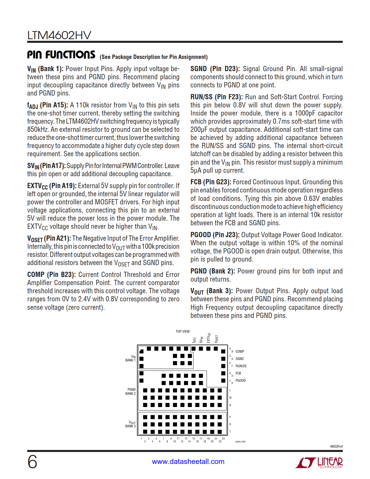 LTM4602HV Datasheet Page 6