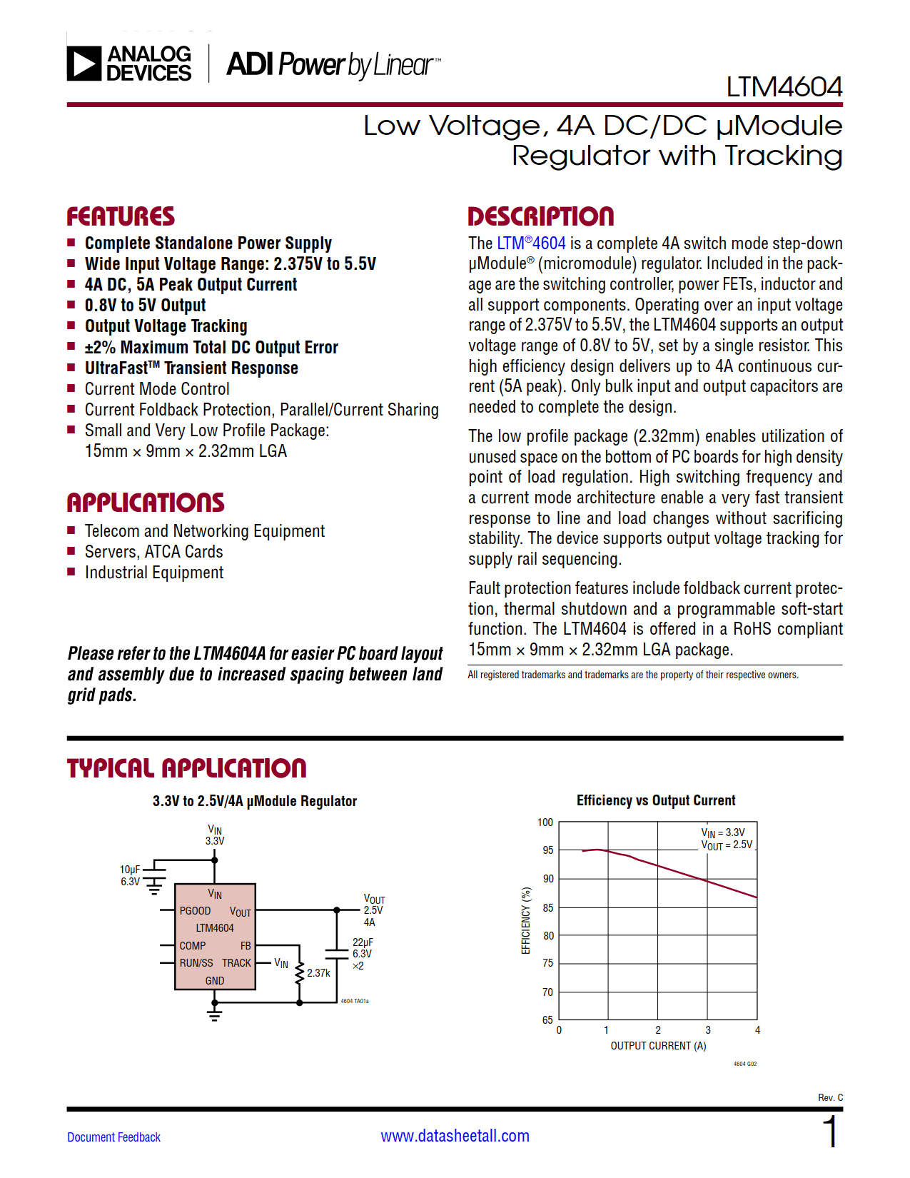 LTM4604 Datasheet