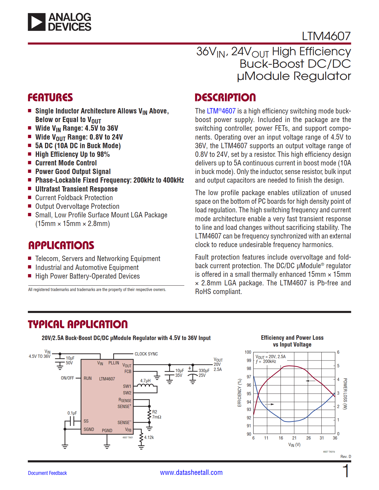 LTM4607 Datasheet