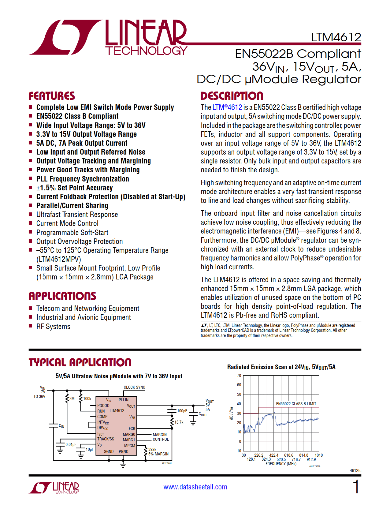 LTM4612 Datasheet