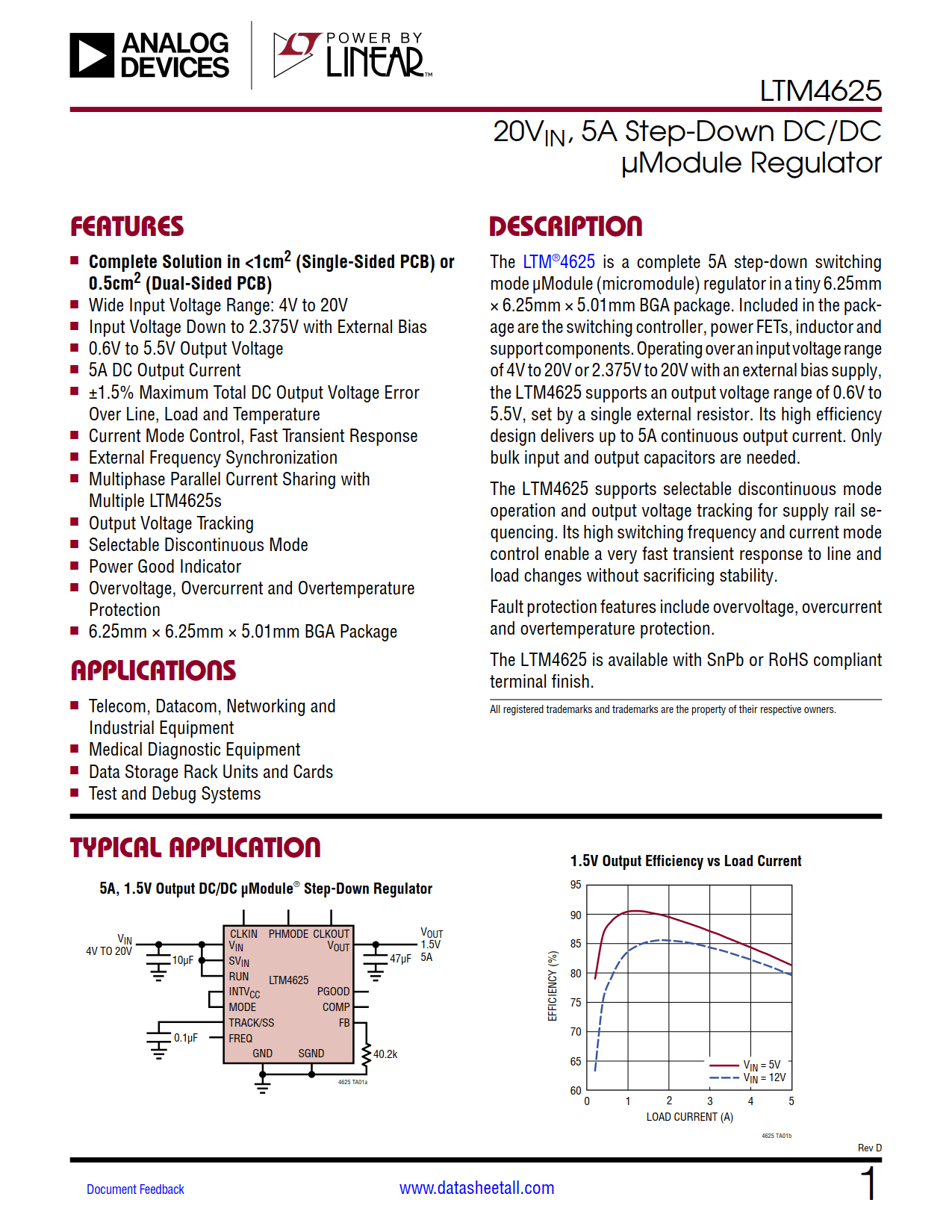 LTM4625 Datasheet