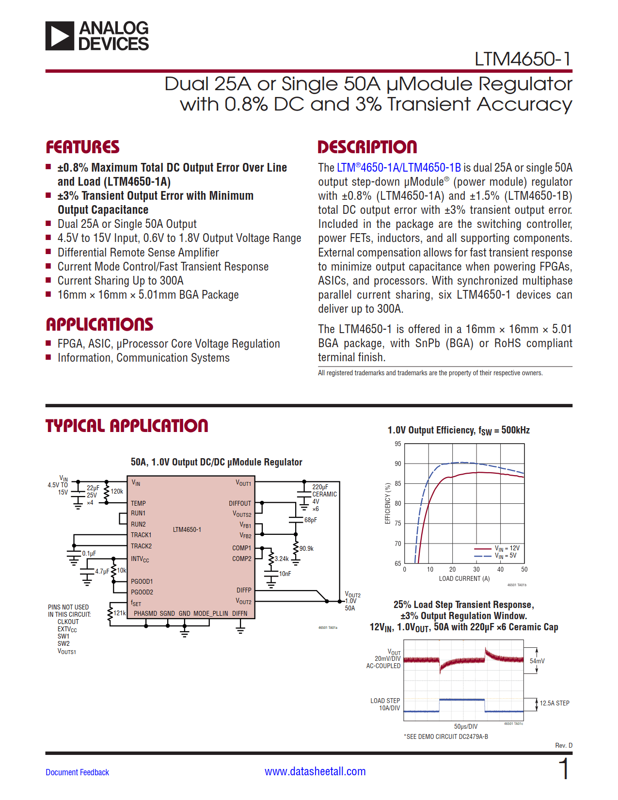 LTM4650-1 Datasheet