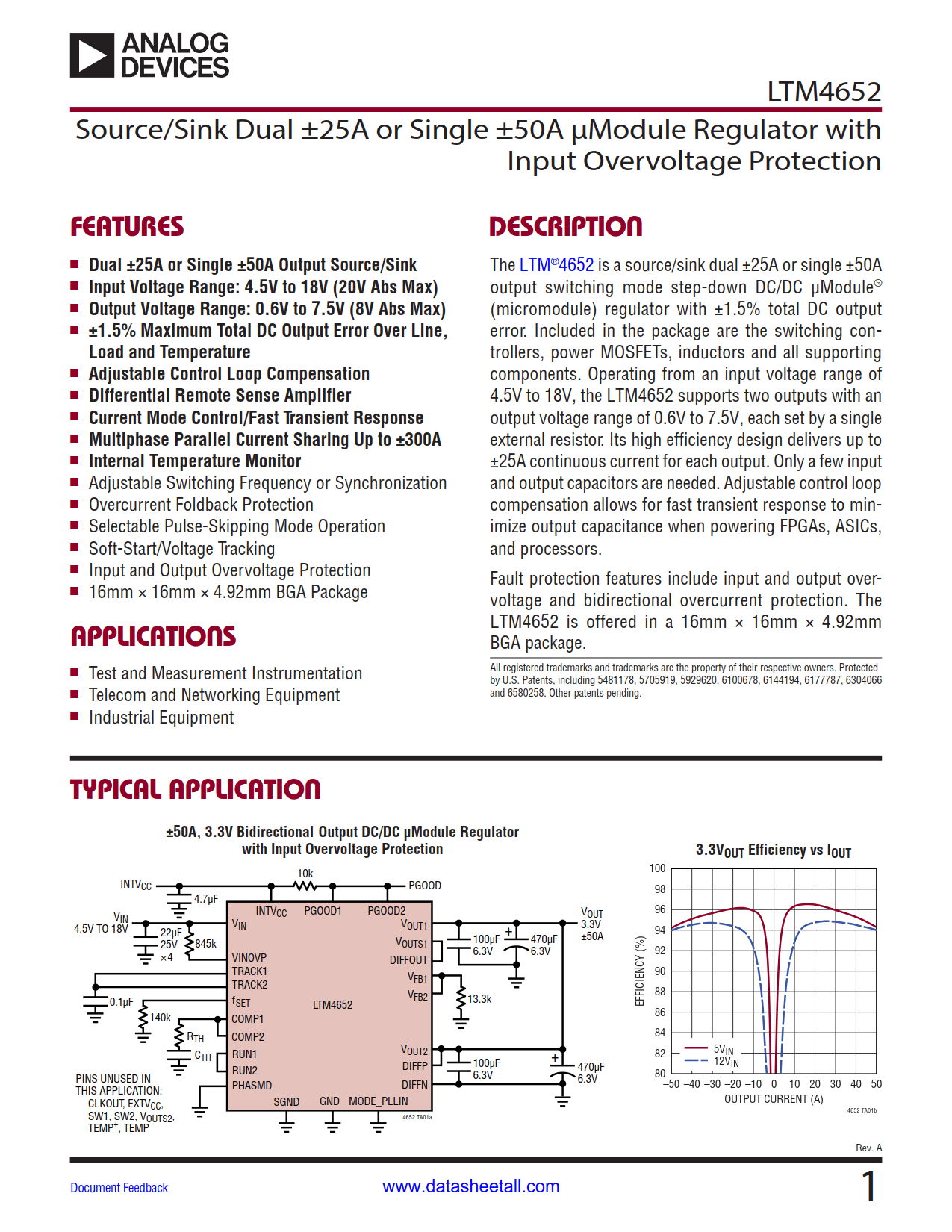 LTM4652 Datasheet