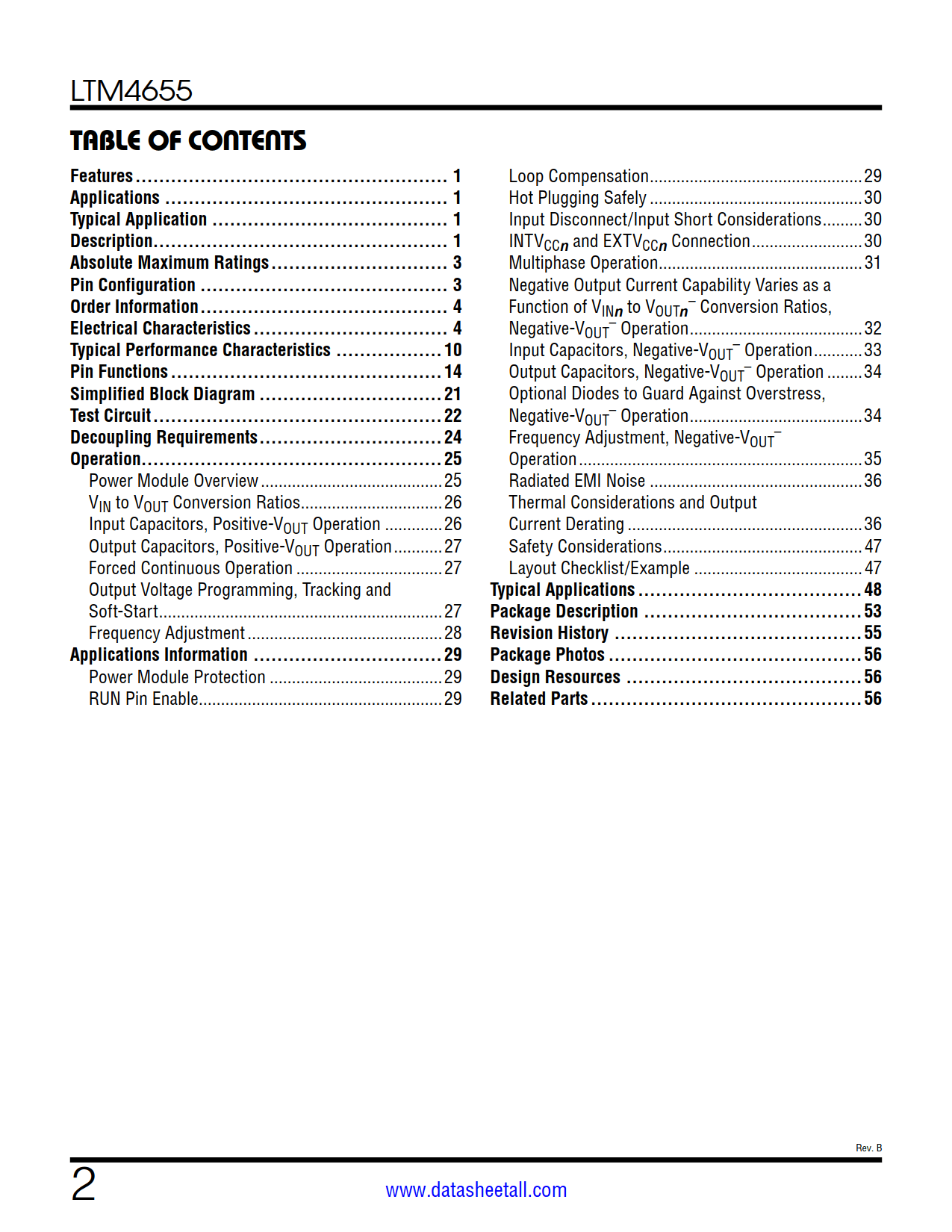 LTM4655 Datasheet Page 2