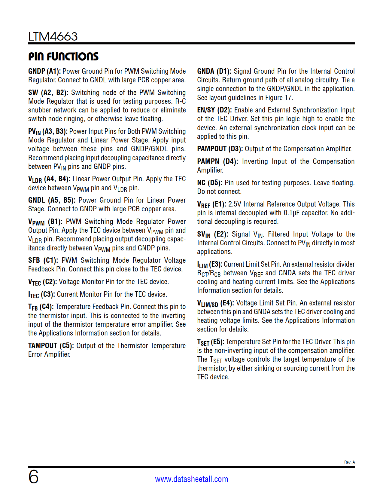 LTM4663 Datasheet Page 6