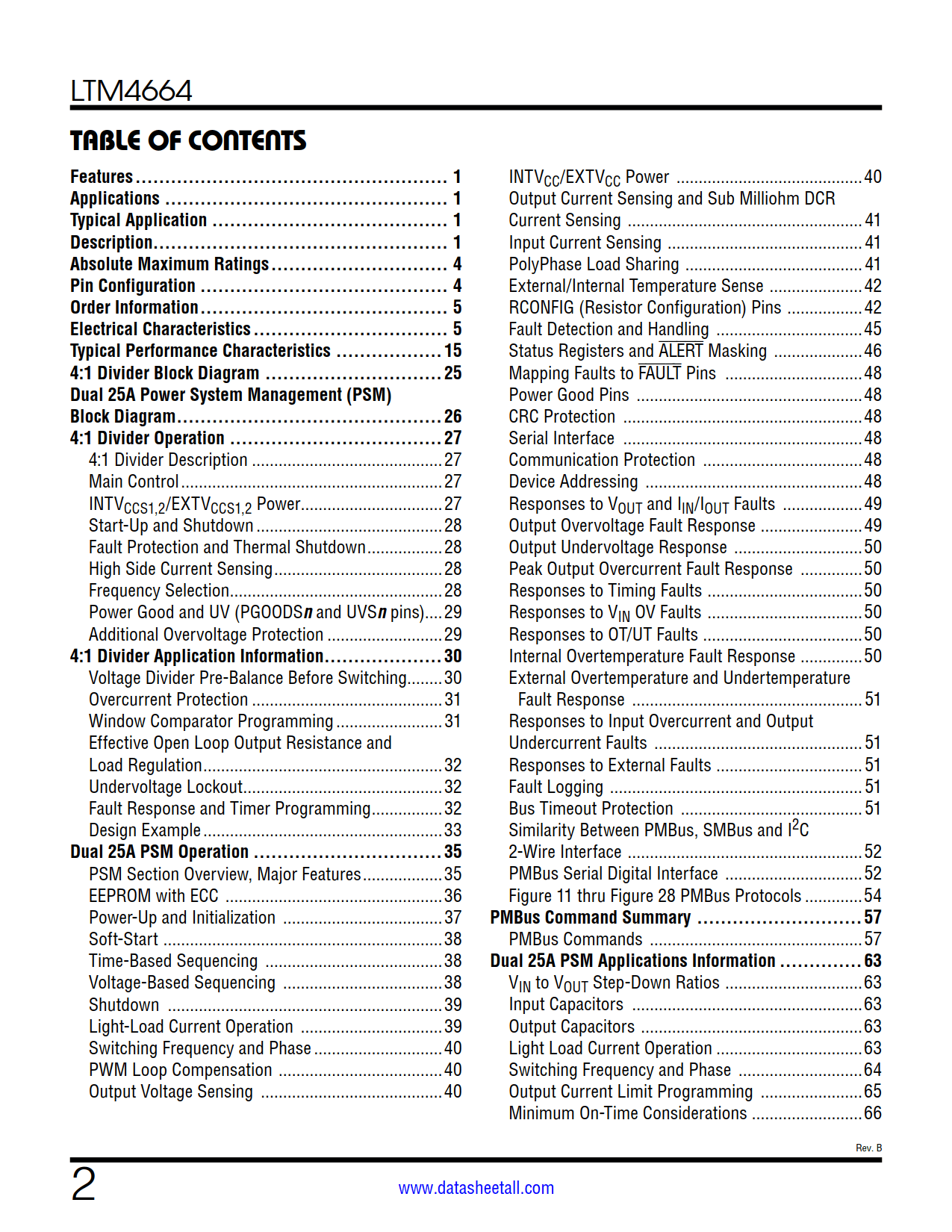 LTM4664 Datasheet Page 2