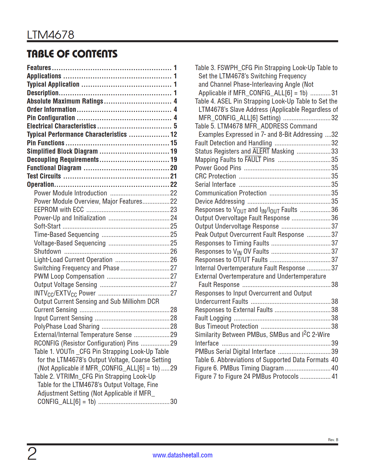 LTM4678 Datasheet Page 2