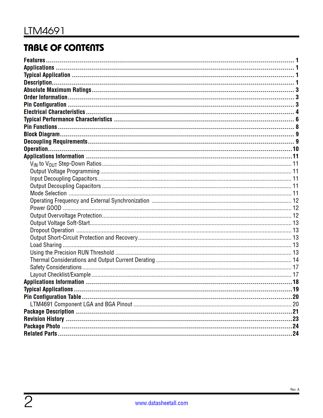 LTM4691 Datasheet Page 2