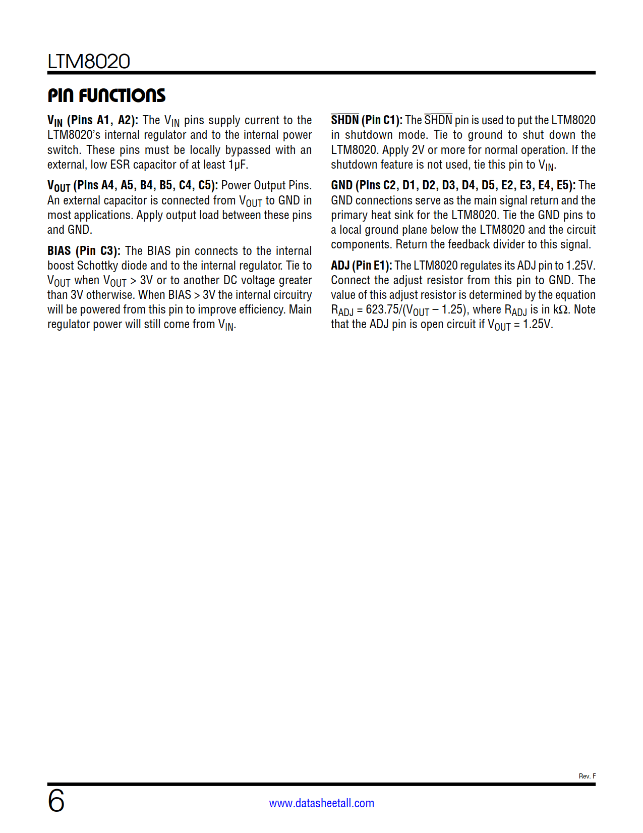 LTM8020 Datasheet Page 6