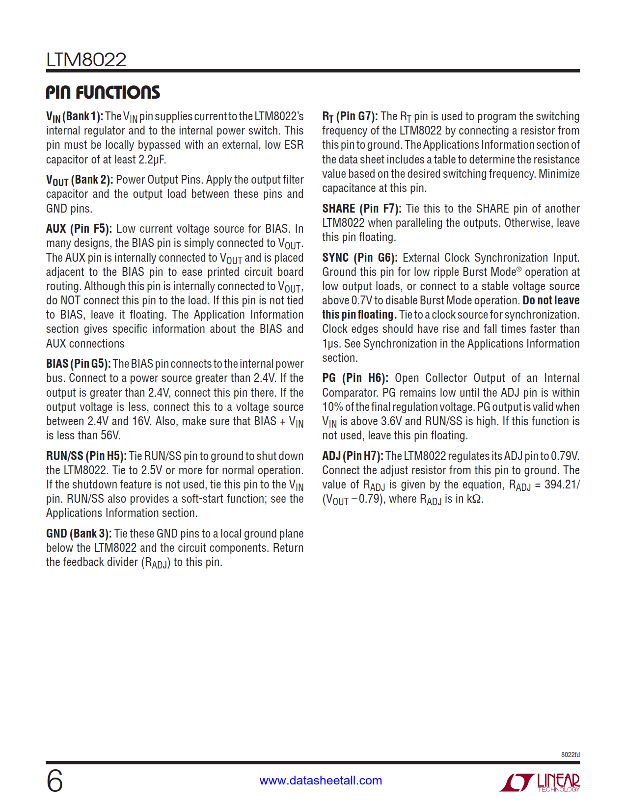 LTM8022 Datasheet Page 6