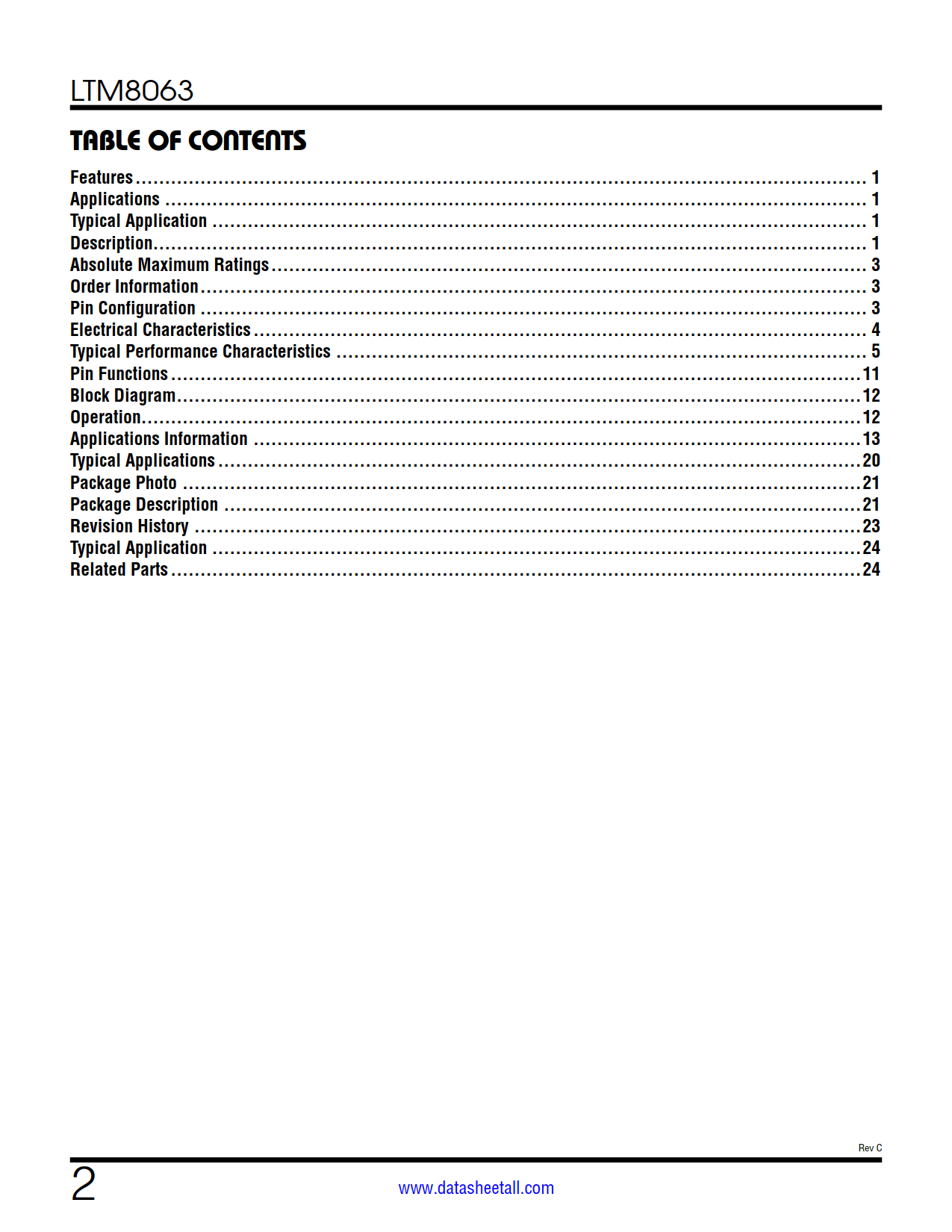 LTM8063 Datasheet Page 2