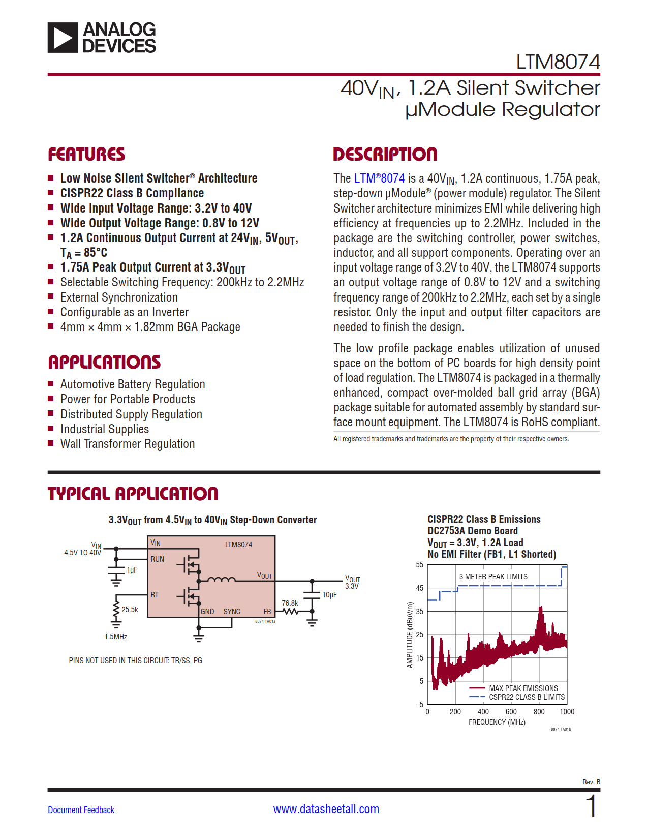 LTM8074 Datasheet